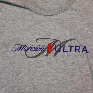 Michelob Ultra Men Large Shirt Promo Grey Heather
